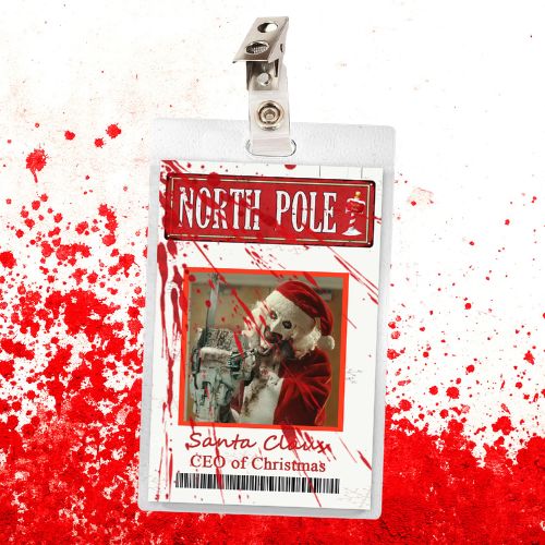 Horror Icon Terrifier Santa Art the Clown ID Badge