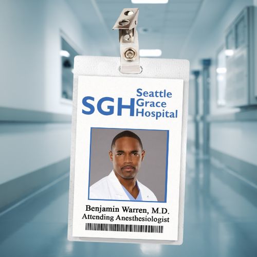 Grey's Anatomy Seattle Grace ID Badges (19 Characters)