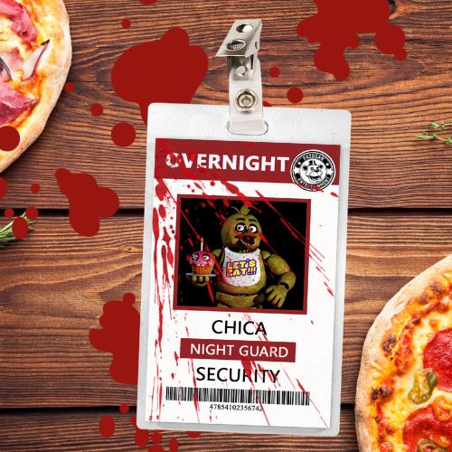 Five Nights at Freddy's Chica ID Badge (Regular & Bloody Version) (Copy)