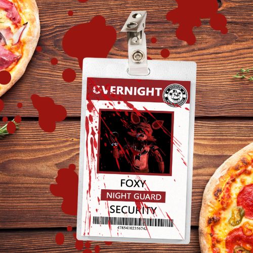 Five Nights at Freddy's Foxy ID Badge (Regular & Bloody Version)