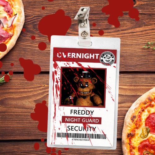 Five Nights at Freddy's Freddy ID Badge (Regular & Bloody Version)