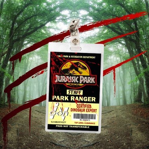 Jurassic Park Ranger ID Badge (Regular & Bloody Version)