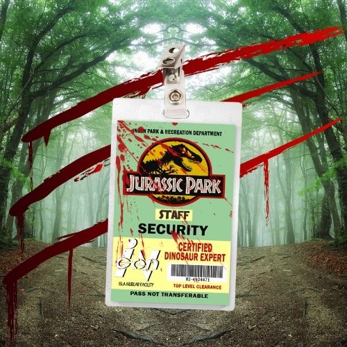 Jurassic Park Security ID Badge (Regular & Bloody Version)
