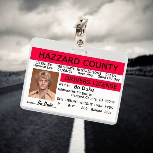 Dukes of Hazzard Bo Duke ID Badge