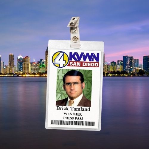 Anchorman Brick Tamland ID Badge