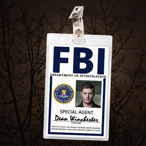 Supernatural Dean and Sam Winchester ID Badges
