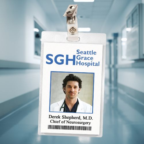 Grey's Anatomy Seattle Grace ID Badges (19 Characters)