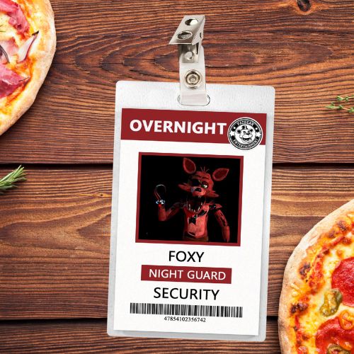 Five Nights at Freddy's Foxy ID Badge (Regular & Bloody Version)