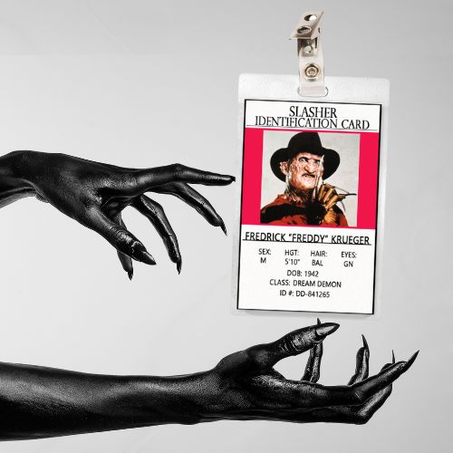 Horror Icon Nightmare on Elm Street Freddy Krueger ID Badge