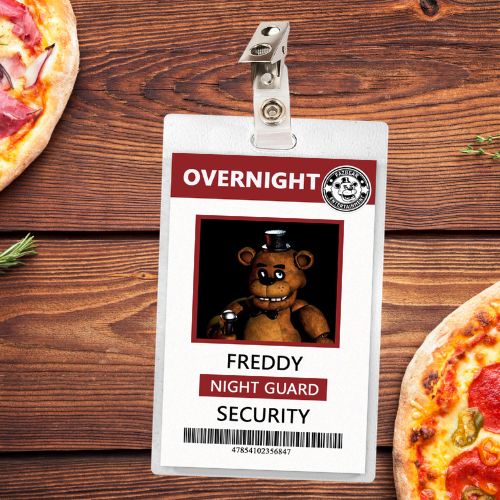 Five Nights at Freddy's Freddy ID Badge (Regular & Bloody Version)
