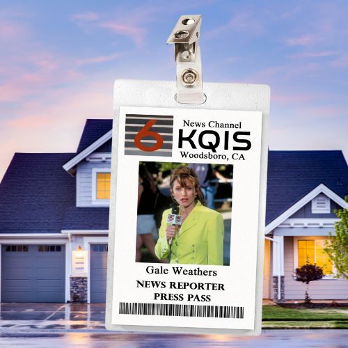 Horror Icon Scream Gale Weathers ID Badge
