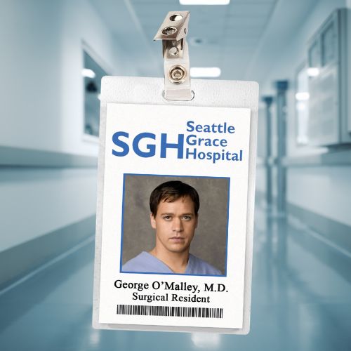 Grey's Anatomy Seattle Grace ID Badges (19 Characters)