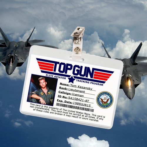Top Gun Iceman ID Badge