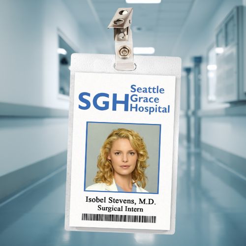Grey's Anatomy Seattle Grace ID Badges (19 Characters)