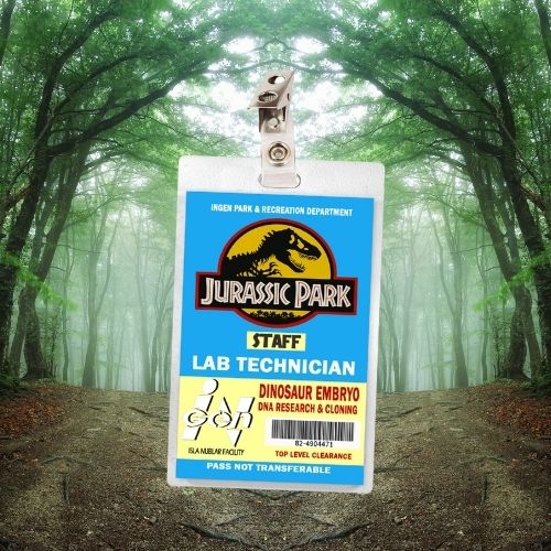 Jurassic Park Lab Tech ID Badge (Regular & Bloody Version)