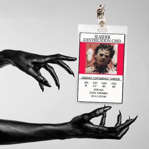 Horror Icon Texas Chainsaw Massacre Leatherface ID Badge