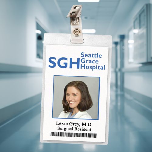 Grey's Anatomy Seattle Grace ID Badges (19 Characters)