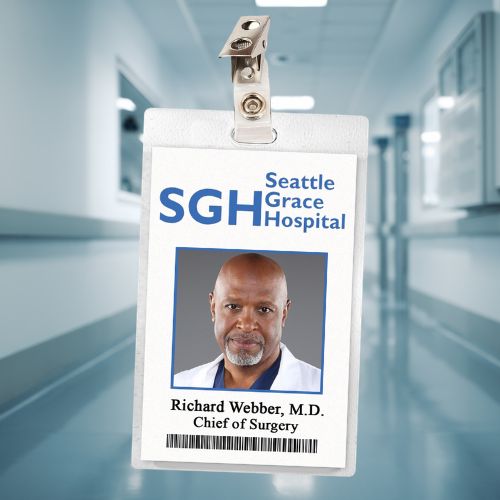 Grey's Anatomy Seattle Grace ID Badges (19 Characters)
