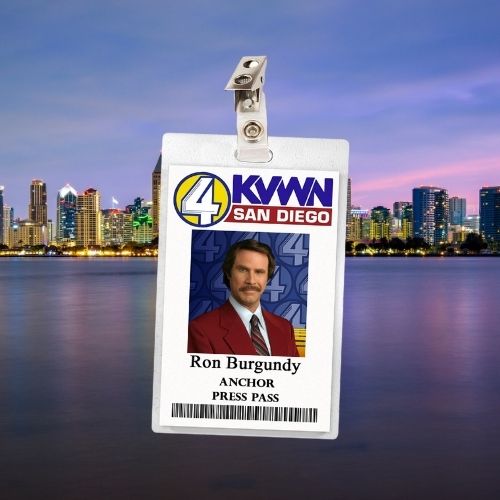 Anchorman Ron Burgundy ID Badge