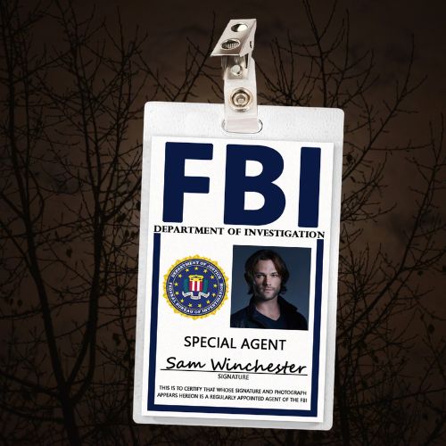 Supernatural Dean and Sam Winchester ID Badges