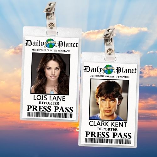 Lois & Clark (Durance & Welling) Smallville ID Badges