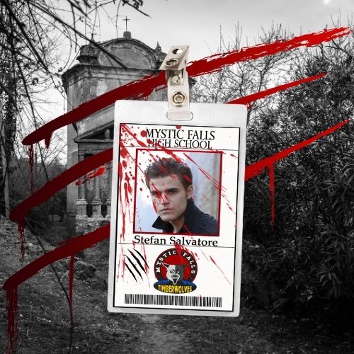 The Vampire Diaries ID Badges (8 Characters - Regular & Bloody Versions)