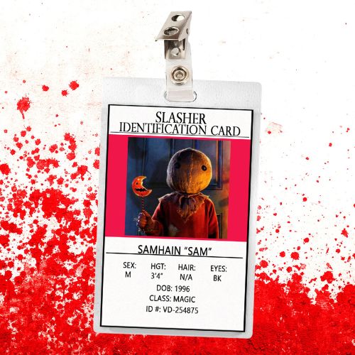 Horror Icon Trick R Treat Sam ID Badge