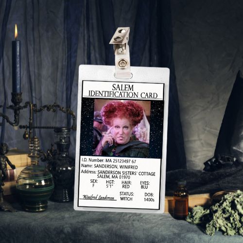 Hocus Pocus Winifred ID Badge